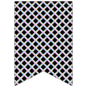 グラデーションフレームを持つ黒い対称ダイヤモンド バンティングフラッグ (第2の旗)