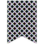 グラデーションフレームを持つ黒い対称ダイヤモンド バンティングフラッグ (第3の旗)