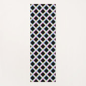 グラデーションフレームを持つ黒い対称ダイヤモンド ヨガマット (正面)