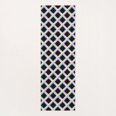 グラデーションフレームを持つ黒い対称ダイヤモンド ヨガマット (裏面)