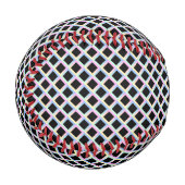 グラデーションフレームを持つ黒い対称ダイヤモンド 野球ボール (正面左)