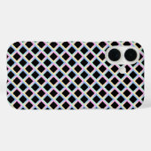 グラデーションフレームを持つ黒い対称ダイヤモンド Case-Mate iPhoneケース (裏面 (横))