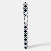 グラデーションフレームを持つ黒い対称ダイヤモンド Case-Mate iPhoneケース (裏面 / 左)