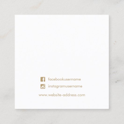 グラデーションフローライヤリングジュエリー表示 スクエア名刺 (裏面)