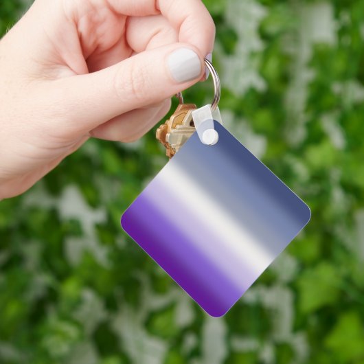 グラデーションブッチレズビアンプライドフラグ – ブッチフラグ キーホルダー (手)