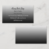 グラデーションブラックシンプル簡単 名刺 (正面/裏面)