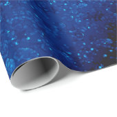 グラデーションブラックネイビー紙吹雪グリッターシャインシーシーケンズ ラッピングペーパー (ロールコーナー)