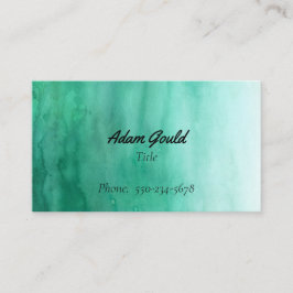 グラデーションブルーグリーンティール(緑がかった色)ターコイズ名刺 名刺