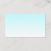 グラデーションブルー色あせグラデーションたシンプル簡単 名刺 (裏面)