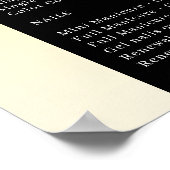 グラデーションベージュ、イエロー&ブラックサロン ポスター (角)