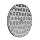 グラデーションポープリント（白黒およびグレー） ダーツボード (正面左)