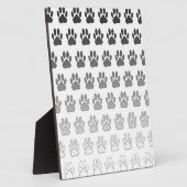 グラデーションポープリント（白黒およびグレー） フォトプラーク (側面)