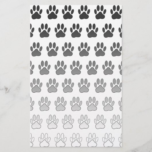 グラデーションポープリント（白黒およびグレー） 便箋 (正面)