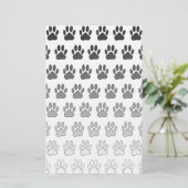 グラデーションポープリント（白黒およびグレー） 便箋 (スタンド正面)