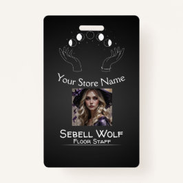 グラデーションムーンフェーズ従業員バッジ バッジ