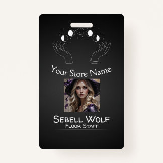 グラデーションムーンフェーズ従業員バッジ バッジ