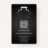 グラデーションムーンフェーズ従業員バッジ バッジ (裏面)