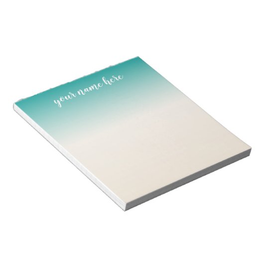 グラデーションメモパーソナライズされた帳 ノートパッド (アングル)