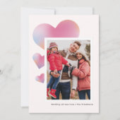 グラデーションモダンハートバレンタインの写真 シーズンカード (正面)