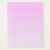 グラデーションモダンピンクのミニマリストのパーソナライズ プランナー手帳 (裏面)