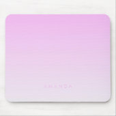 グラデーションモダンピンクのミニマリストのパーソナライズ マウスパッド (正面)