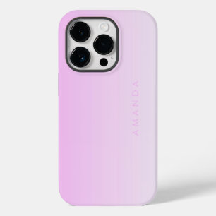 グラデーションモダンピンクのミニマリストのパーソナライズ Case-Mate iPhone 14 PROケース