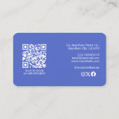 グラデーションモダンブルーピンクモノグラムメイクアップアーティスト 名刺 (裏面)