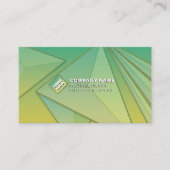 グラデーションモダン3D幾何学的抽象芸術QRコードシック 名刺 (正面)