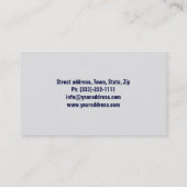 グラデーションモーションカードの青いマスタング車 名刺 (裏面)