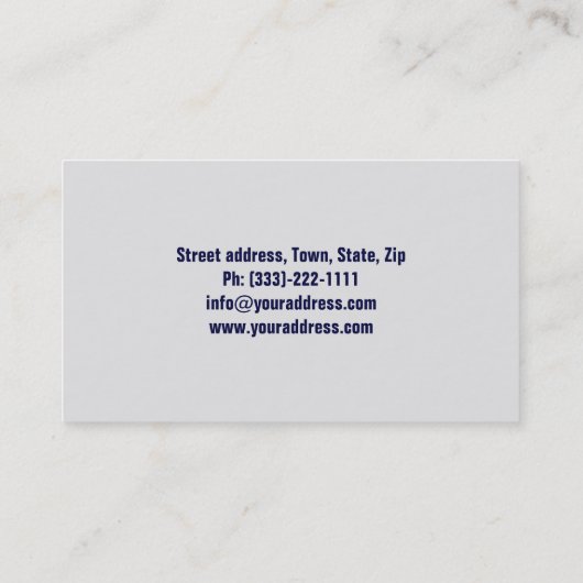 グラデーションモーションカードの青いマスタング車 名刺 (裏面)