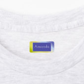 グラデーションライムグリーンの紫色の名前 ラベル (貼付)