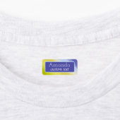 グラデーションライムグリーンの紫色の番号名 ラベル (貼付)