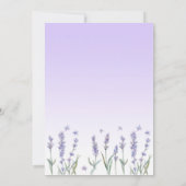 グラデーションラベンダー悔やみや弔慰メモリサンキューカード 招待状 (裏面)
