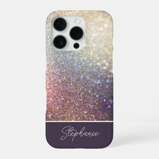 グラデーションラメ オーダーネーム iPhoneケース (裏面)