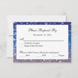 グラデーションレインボー結婚ランタンの返信カード 出欠カード