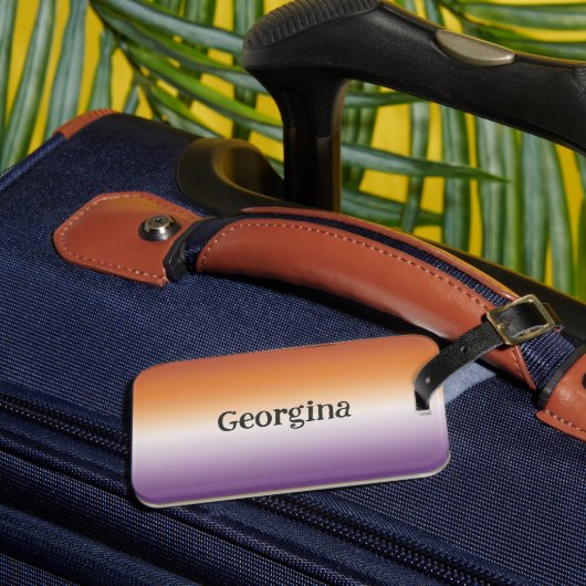 グラデーションレズビアンパーソナライズされたフラグ ラゲッジタグ (正面インサイチュ3)