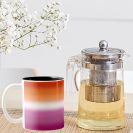 グラデーションレズプライドフラグ – Lesbianフラグ ツートーンマグカップ