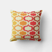 グラデーションレトロオギー入りオレンジ色、タンジェリン色、赤 クッション (裏面)