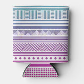 グラデーションヴィンテージアステカトバルアンデス模様 缶クーラー (正面)