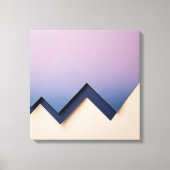 グラデーション三角形 – 薄紫抽象芸術 キャンバスプリント (正面)