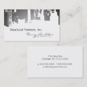 グラデーション上げダウンタウン水平建築家 名刺 (正面/裏面)