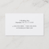 グラデーション上げダウンタウン水平建築家 名刺 (裏面)