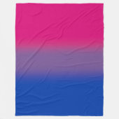 グラデーション二重プライドフラグカラフル- Biフラグ フリースブランケット (正面)