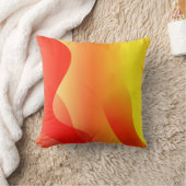 グラデーション付きの幾何学ぼやけ波形 クッション (ブランケット)
