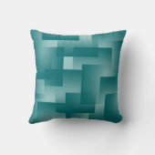 グラデーション付きティール（緑がかった色）の色 クッション (裏面)