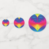 グラデーション入れ子虹ハート コンフェッティ (正面)