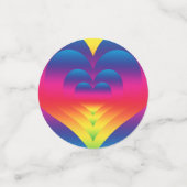 グラデーション入れ子虹ハート コンフェッティ (スモール正面)