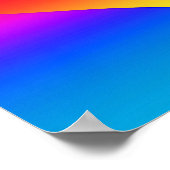 グラデーション入れ子虹ハート ポスター (角)