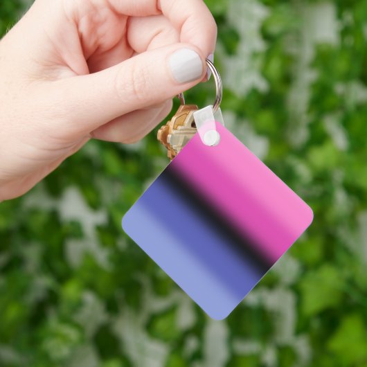 グラデーション全視覚プライドフラグ – 全視覚フラグ キーホルダー (手)