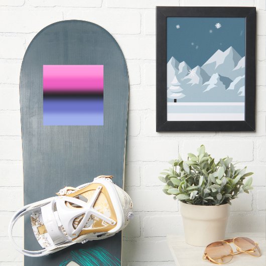 グラデーション全視覚プライドフラグ – 全視覚フラグ シール (スノーボード)